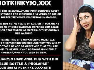 Hotkinkyjo has anal fun with big erotic box in & prolapse